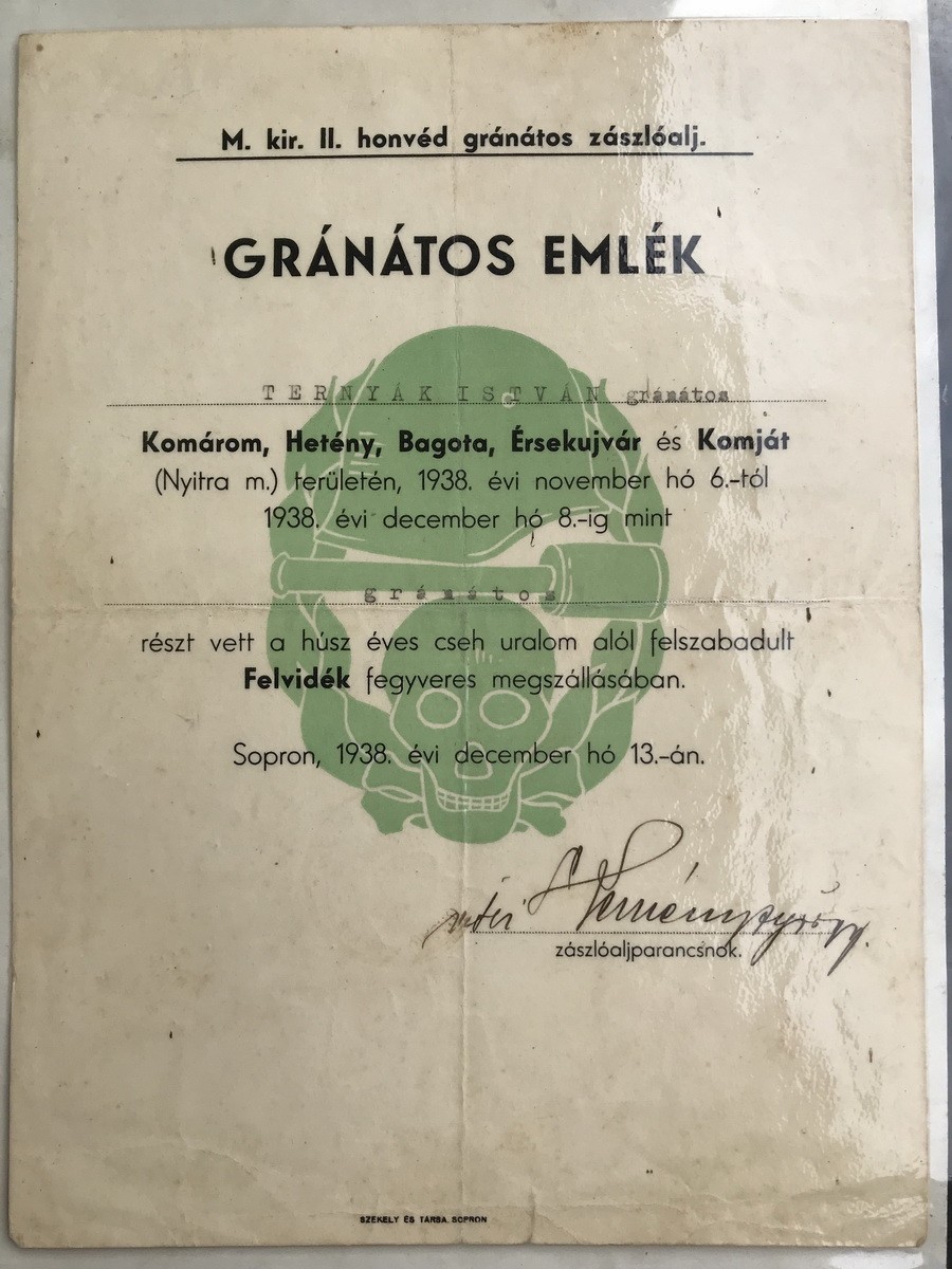 Gránátos emlék