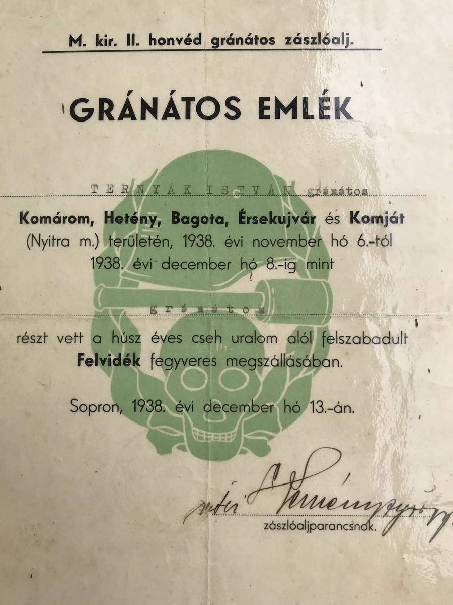 Gránátos emlék